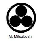 A black and white image of the logo for mitsuboshi.