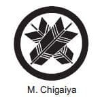 A black and white picture of the logo for m. Chigaiya