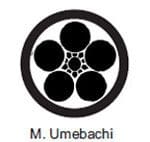 A black and white picture of the logo for m. Umebachi