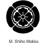 A black and white image of the seal of m. Shiho mokko