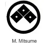 A black and white image of the logo for mitsume.