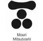 A black and white picture of the symbol for mourimusuboshi.