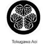 A black and white picture of the tokugawa aoi logo.