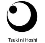 A black and white image of the logo for tsuki ni hoshi.