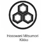 A black and white image of the logo for hosowani mitsumori kikko.