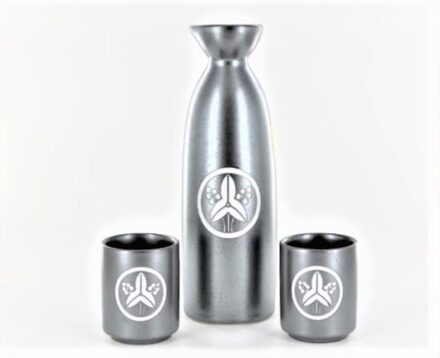 Sake Bottle Set - Gunmetal Gray