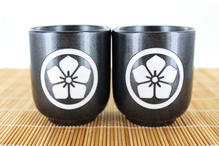 Traditional Japanese size teacups for hot tea